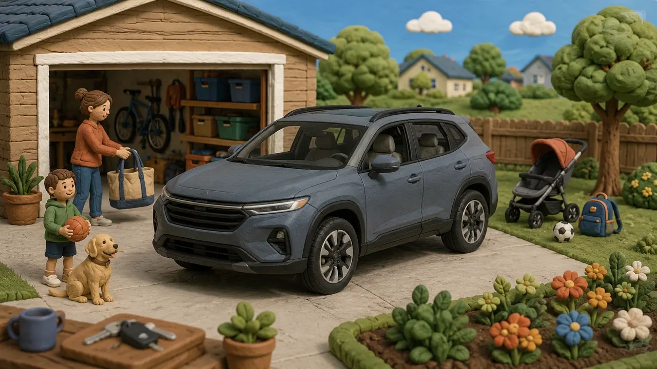 Clay diorama showing family access, seating, and child-seat fit