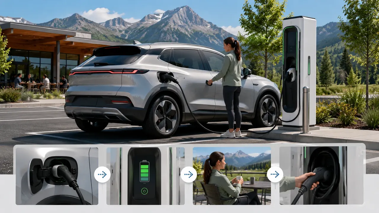 Generic electric vehicle charging during a mountain route test